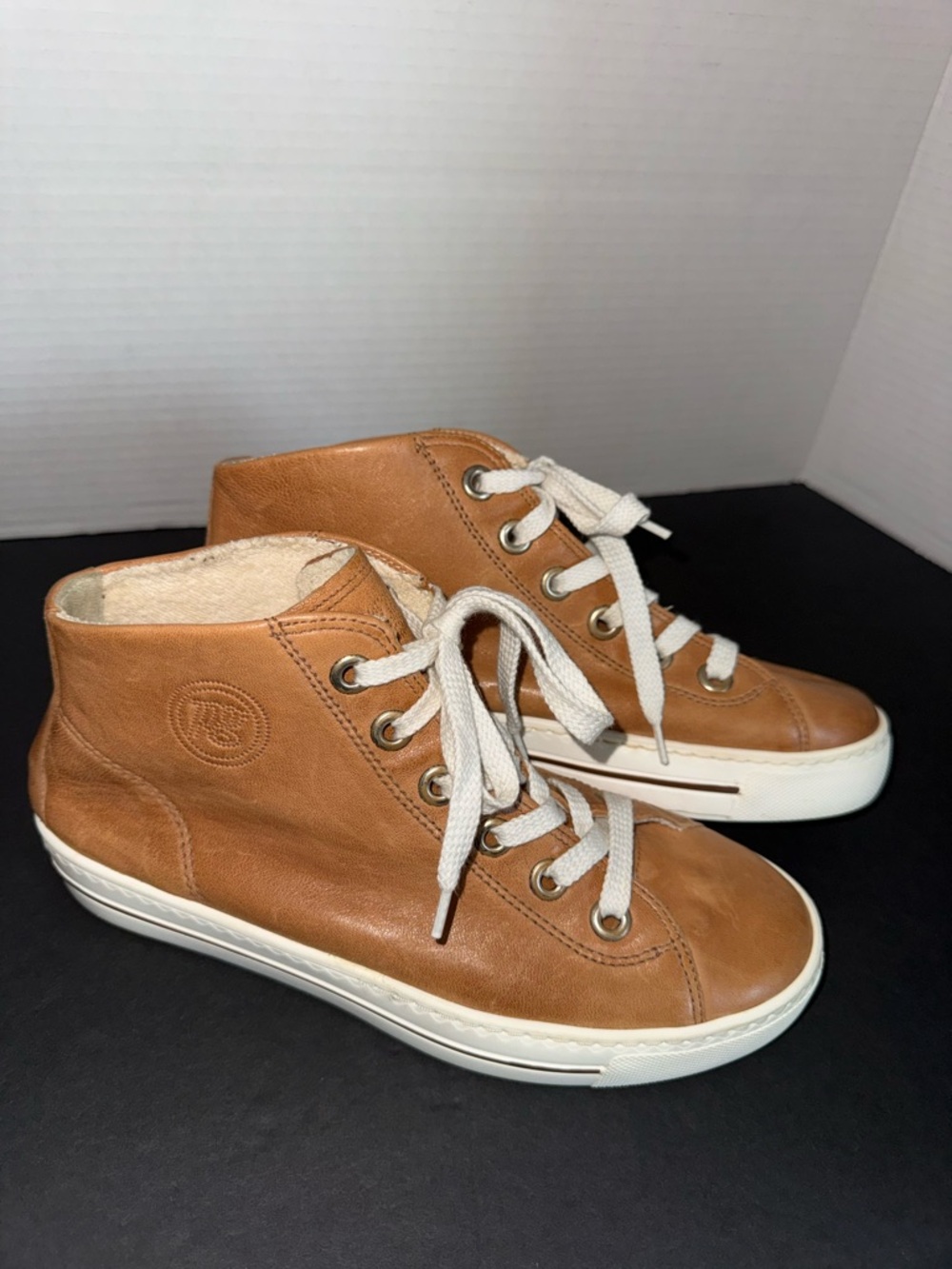 PAUL GREEN Nubuck Leather Extra Light Super Soft Lined High Top Chic Sneaker 8 - Picture 8 of 12